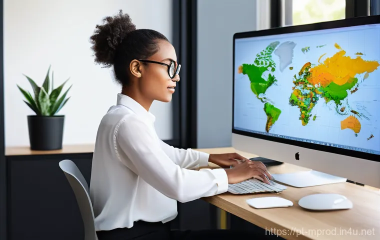 미디어 프로듀서가 선호하는 취업 플랫폼 - **Prompt 1: The Global Freelancer's Digital Workspace**
"A diverse female freelancer, mid-twenti...