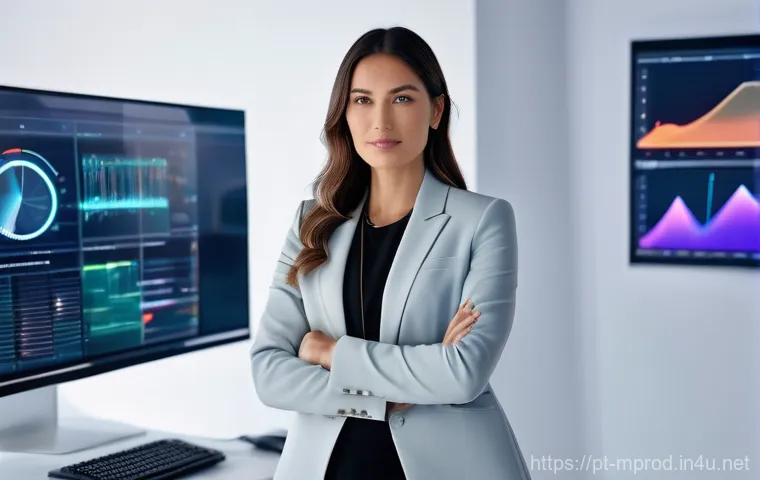 미디어 프로듀서의 성공적인 커리어 전략 - **"A media producer, mid-30s, female, with a focused expression, wearing a stylish smart-casual blaz...