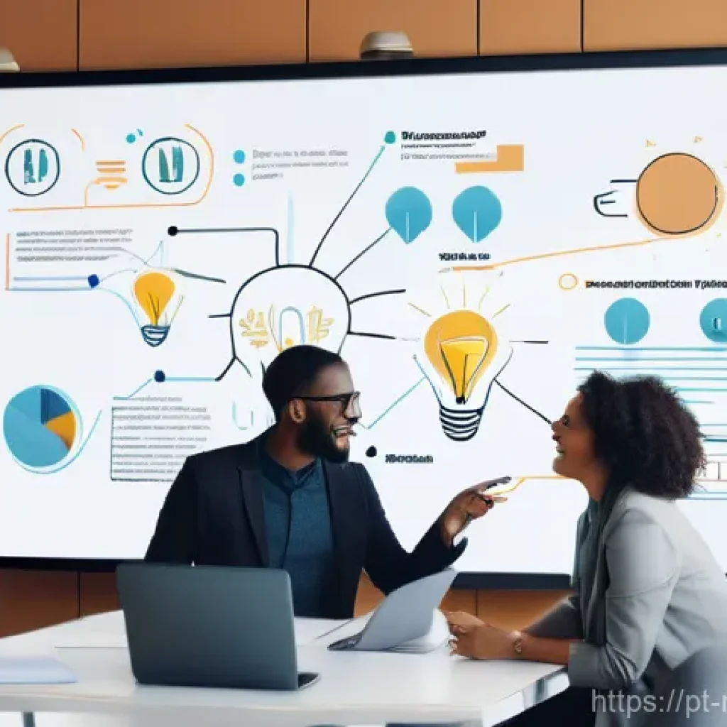 미디어 프로듀서가 익혀야 할 주요 소프트 스킬 - **Prompt 1: Collaborative Communication and Idea Synergy**
"A diverse team of adult media profes...