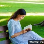 Home 13 미디어 프로듀서의 업무적 스트레스 관리 - **Prompt: "Digital Detox in a Portuguese Park"**
A serene, mid-shot portrait of a young Portugue...