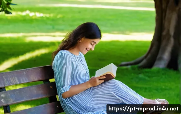 미디어 프로듀서의 업무적 스트레스 관리 - **Prompt: "Digital Detox in a Portuguese Park"**
A serene, mid-shot portrait of a young Portugue...