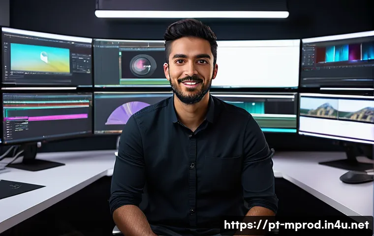 미디어 프로듀서와 관련된 자격증 심층 분석 - A professional Brazilian media producer working at a modern editing suite, surrounded by multiple mo...