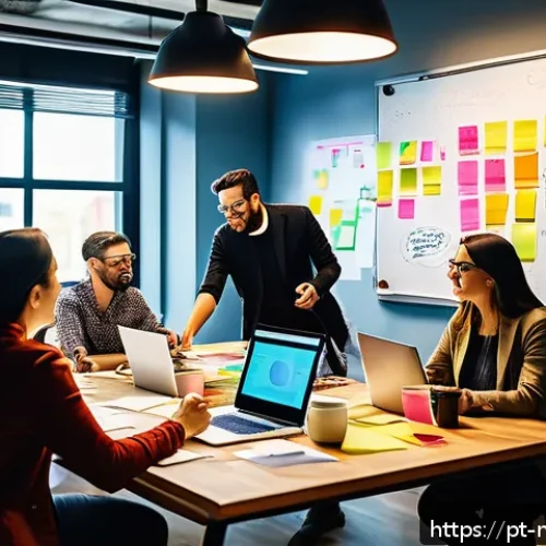 Home 30 미디어 프로듀서와 영상 콘텐츠 제작 흐름 - A creative brainstorming session in a modern, bright office space with diverse professionals around ...