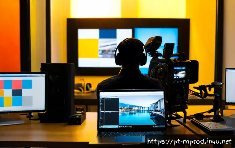 미디어 프로듀서의 주요 역할 - Photorealistic media producer in a modern São Paulo production office, confidently coordinating a sm...